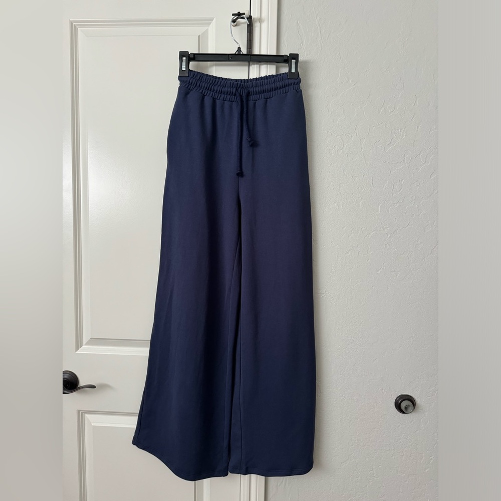 Zara wide leg plush pants. Size S. Blue